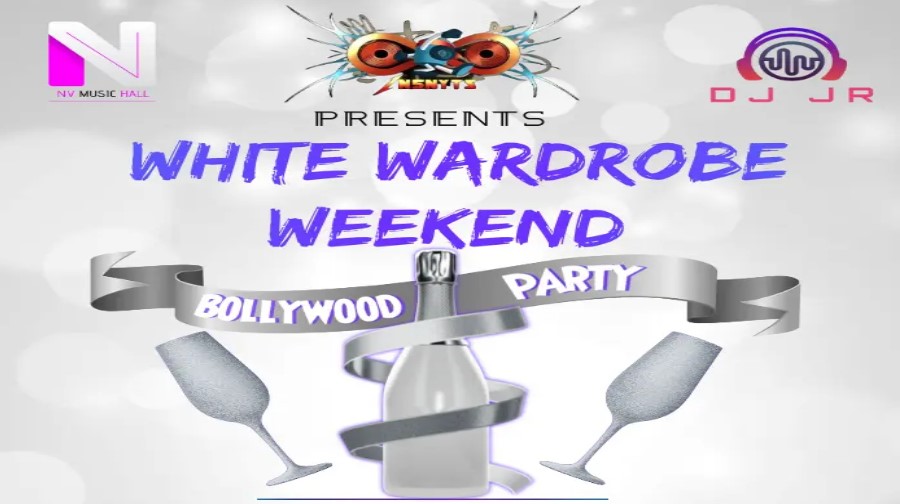 white wardrobe event Bollywood Party